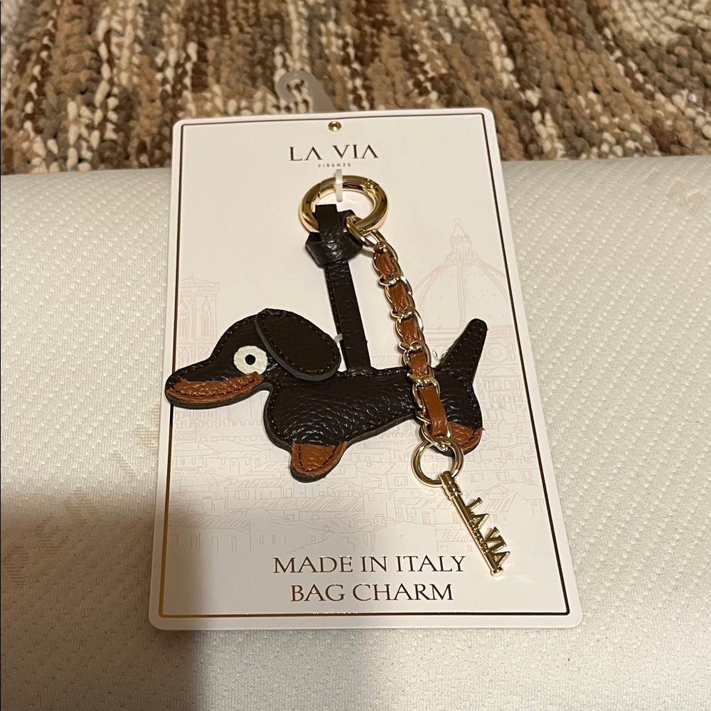 La Via Black and Brown Dog Key Holder